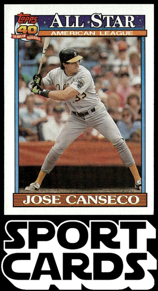 1991 Topps #390 Jose Canseco Desert Shield SportCards.com