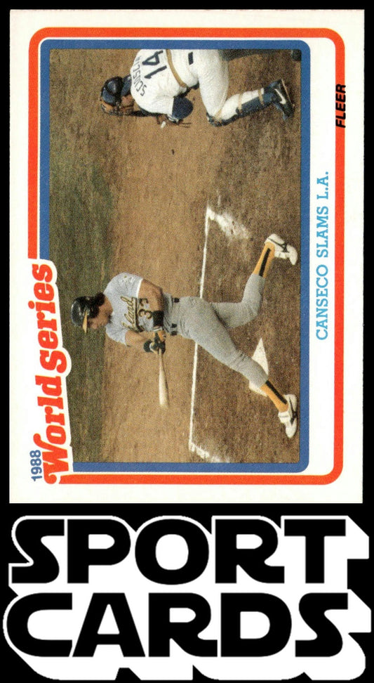 1989 Fleer #3 Canseco Slams L.A. World Series SportCards.com