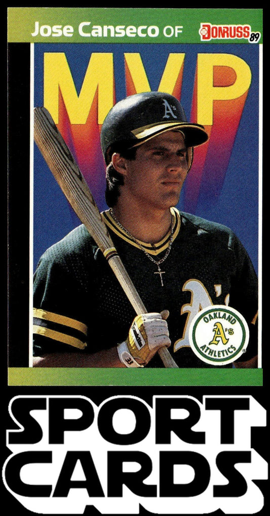 1989 Donruss #BC-5d Jose Canseco Bonus MVP's "© 1988 LEAF, INC