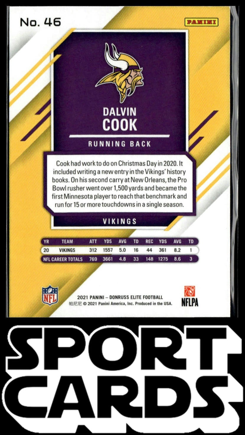 2021 Donruss Elite #46 Dalvin Cook SportCards.com