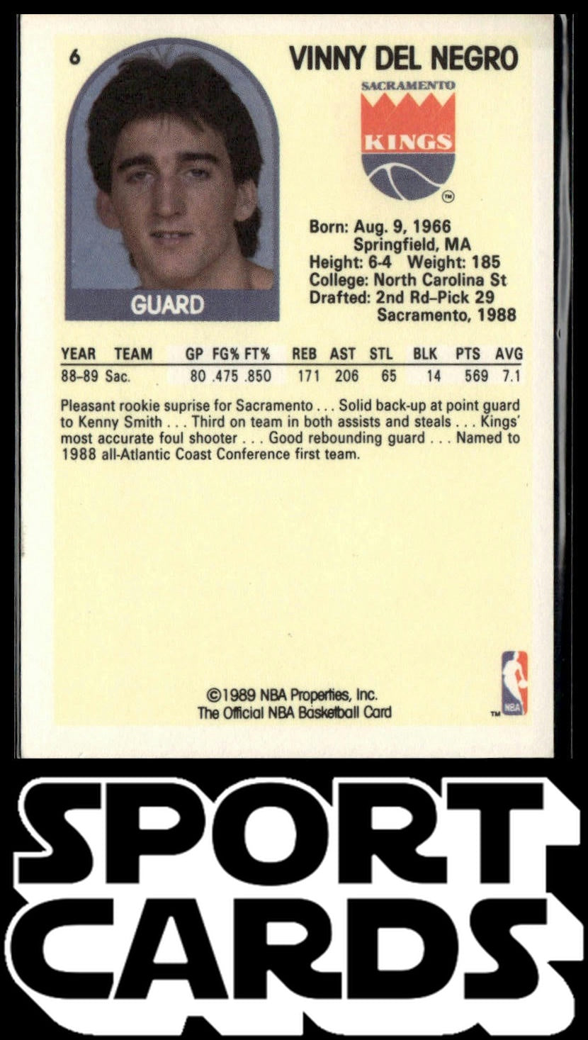 1989-90 Hoops #6 Vinny Del Negro SportCards.com