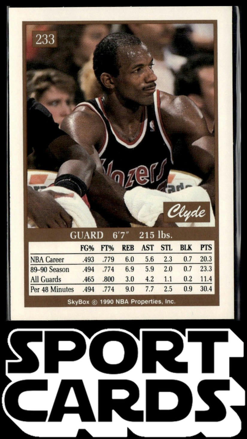 1990-91 SkyBox #233 Clyde Drexler Prototypes SportCards.com