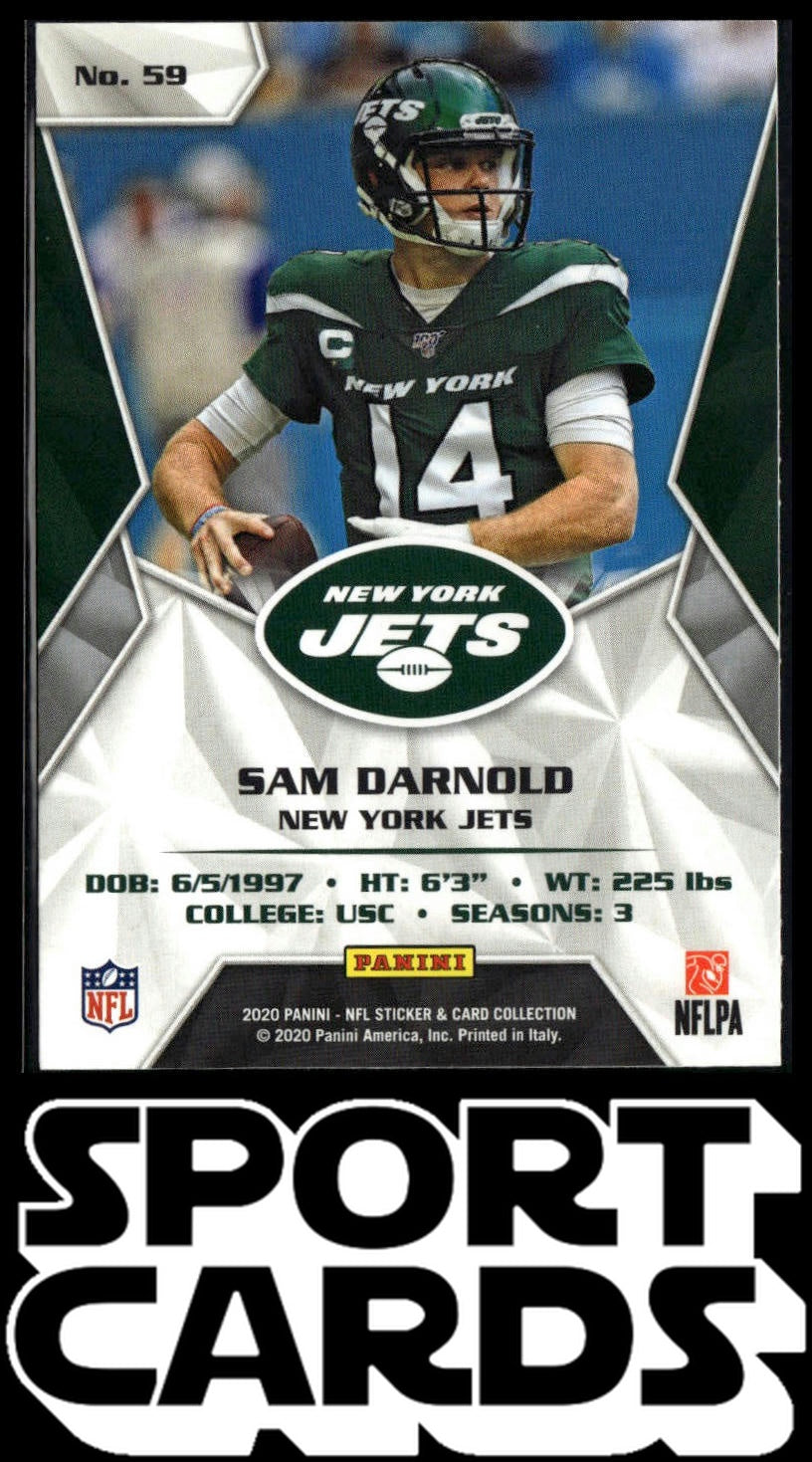 2020 Panini Sticker & Card Collection #59 Sam Darnold Cards Pink #/75