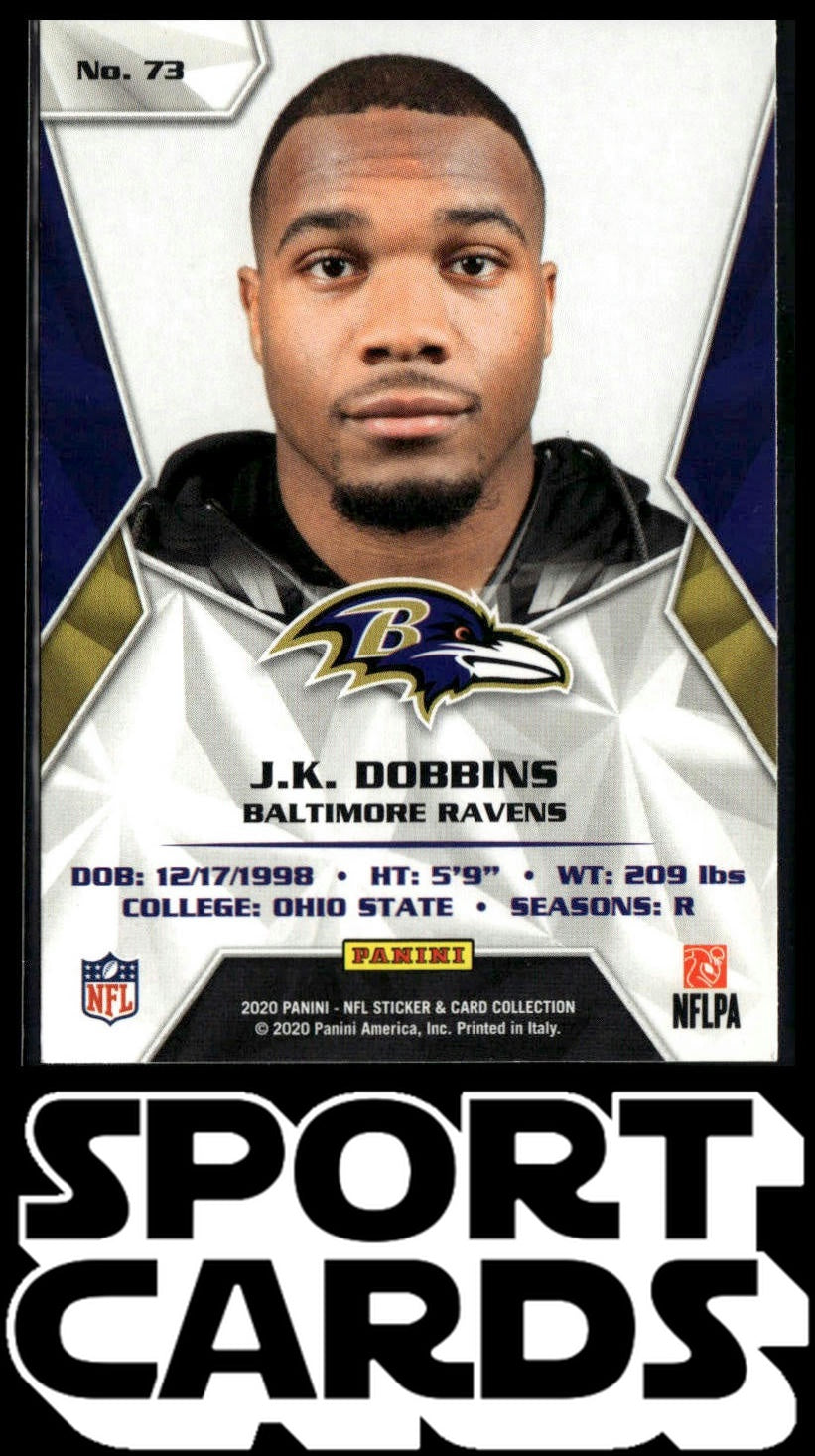 2020 Panini Sticker & Card Collection #73 J.K. Dobbins Cards SportCards.com