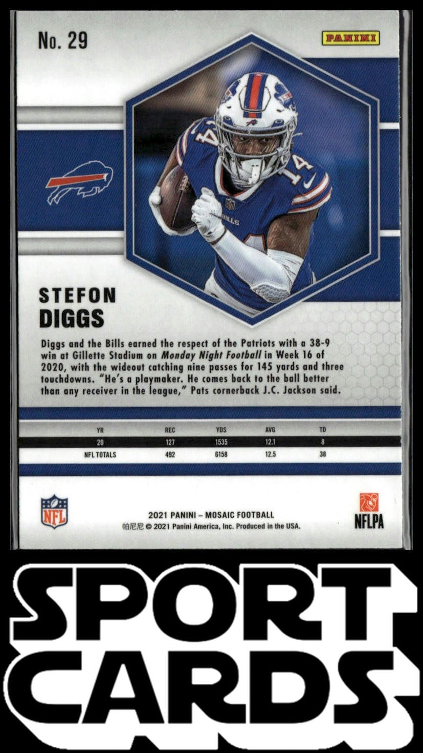 2021 Panini Mosaic #29 Stefon Diggs SportCards.com