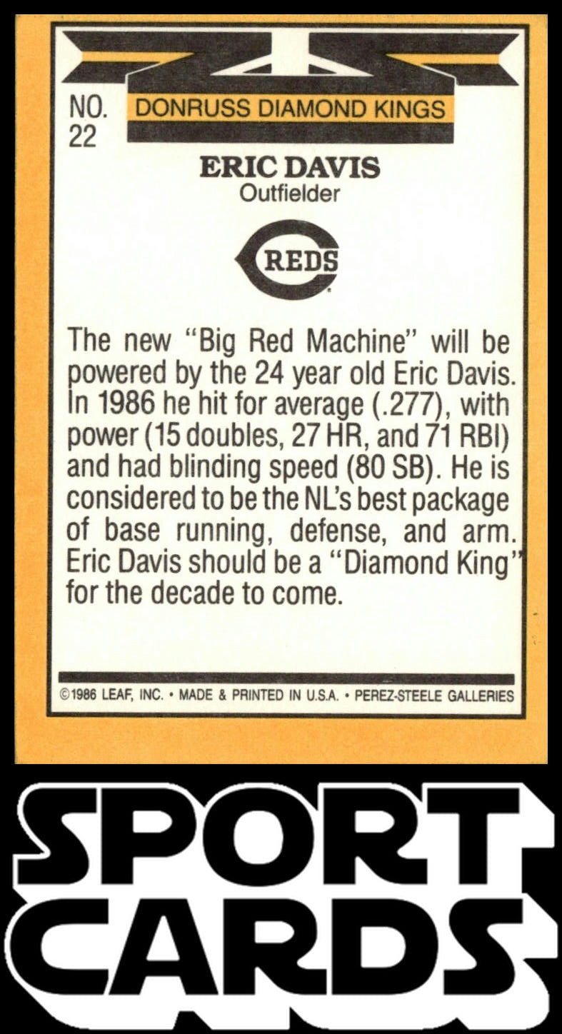 1987 Donruss #22 Eric Davis SportCards.com