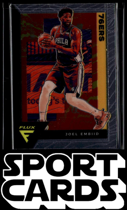 2020-21 Panini Flux #134 Joel Embiid Blue Mojo #/99 SportCards.com