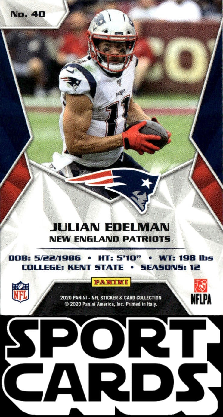 2020 Panini Sticker & Card Collection #40 Julian Edelman Cards SportCards.com