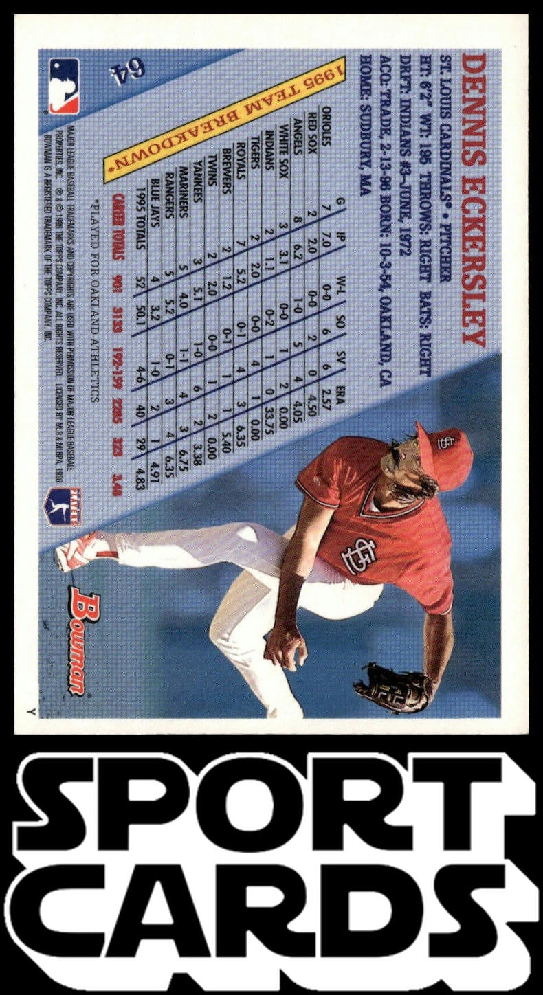 1996 Bowman #64 Dennis Eckersley Foil SportCards.com