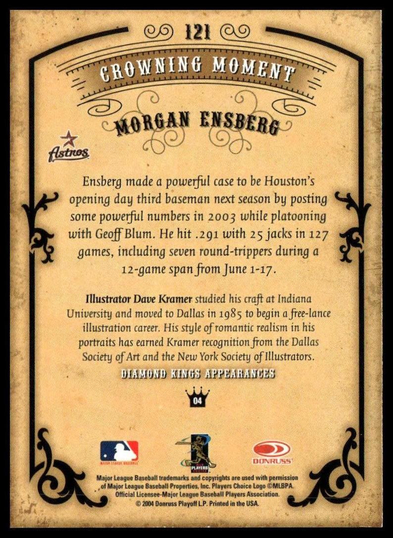 2004 Donruss Diamond Kings #121 Morgan Ensberg SportCards.com
