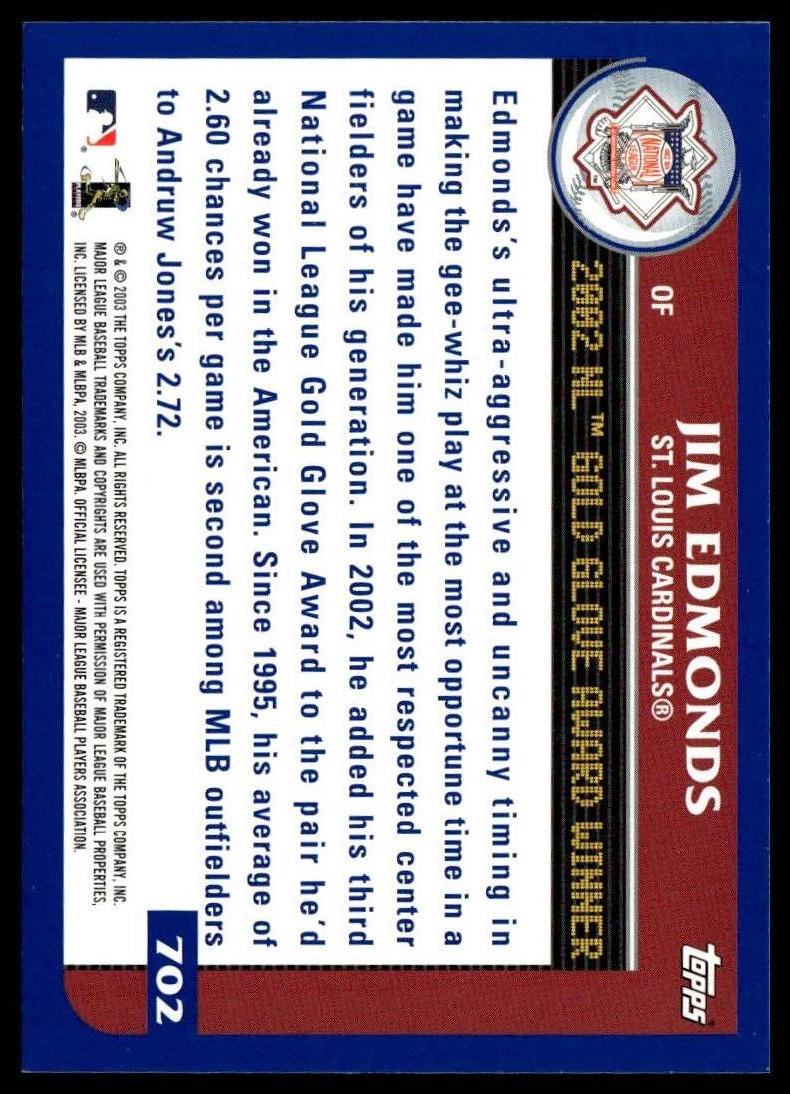2003 Topps #702 Jim Edmonds SportCards.com