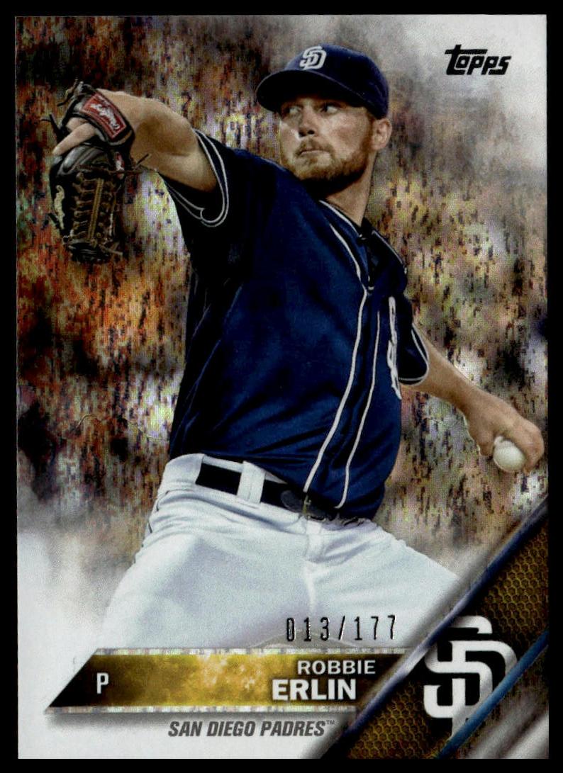 2016 Topps #473 Robbie Erlin Chrome Sapphire 65th Anniversary