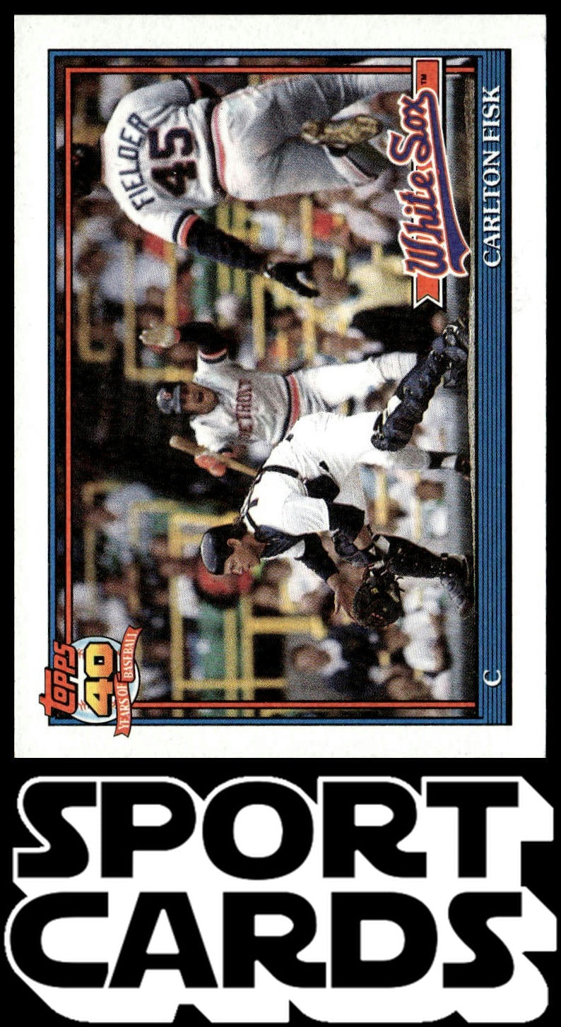 1991 Topps #170c Carlton Fisk A*B* on copyright line SportCards.com