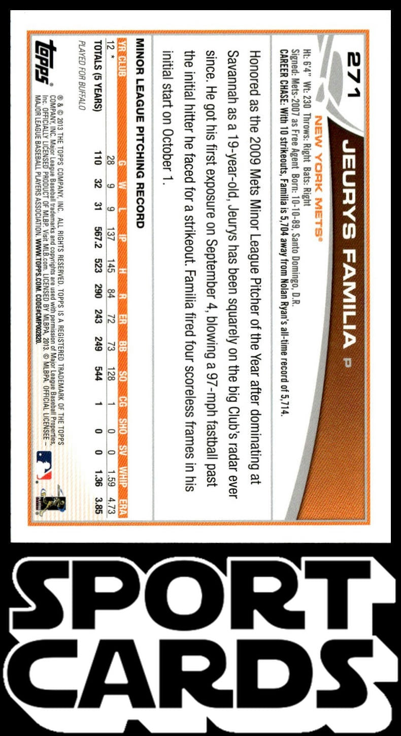 2013 Topps #271 Jeurys Familia SportCards.com
