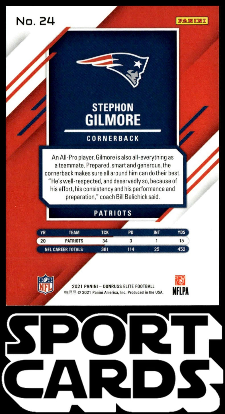 2021 Donruss Elite #24 Stephon Gilmore SportCards.com