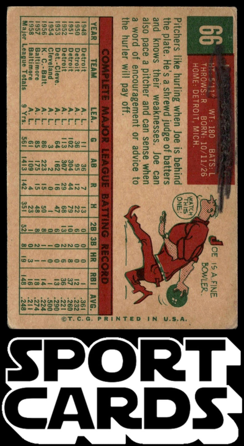 1959 Topps #66 Joe Ginsberg SportCards.com