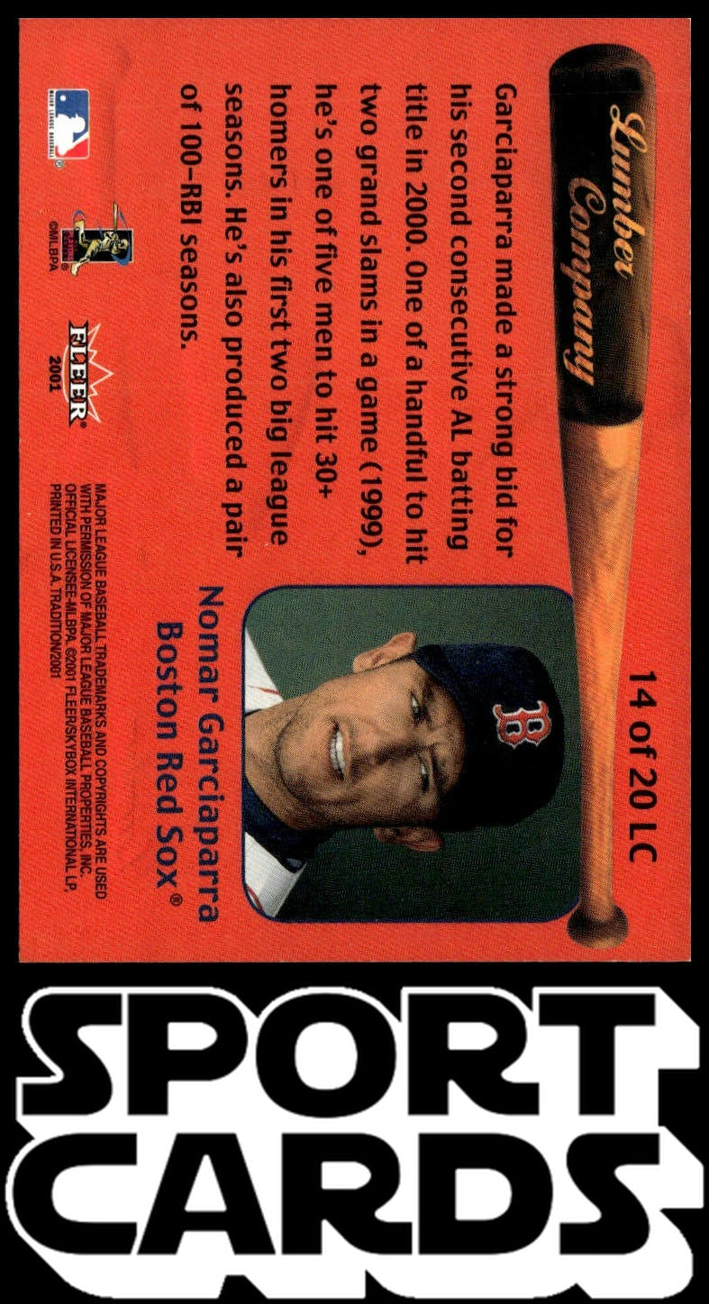 2001 Fleer Tradition #14 LC Nomar Garciaparra Lumber Company SportCards.com