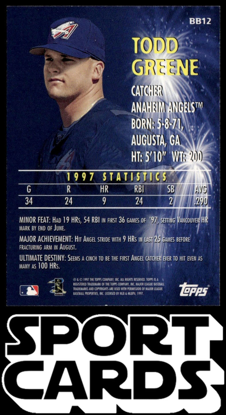 1998 Topps #BB12 Todd Greene Baby Boomers SportCards.com