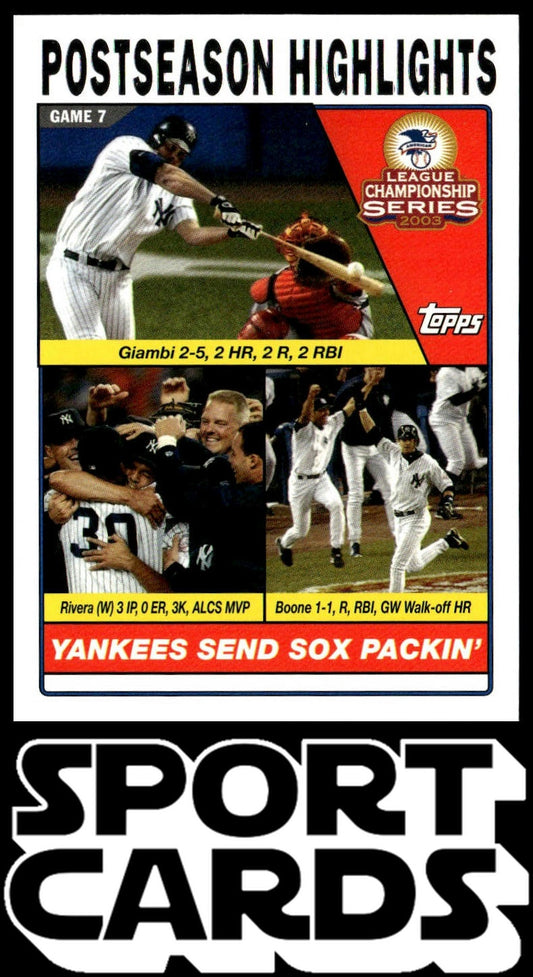 2004 Topps #352 Yankees Send Sox Packin SportCards.com