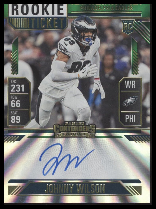 Johnny Wilson 2024 Panini Contenders Rookie Ticket Green