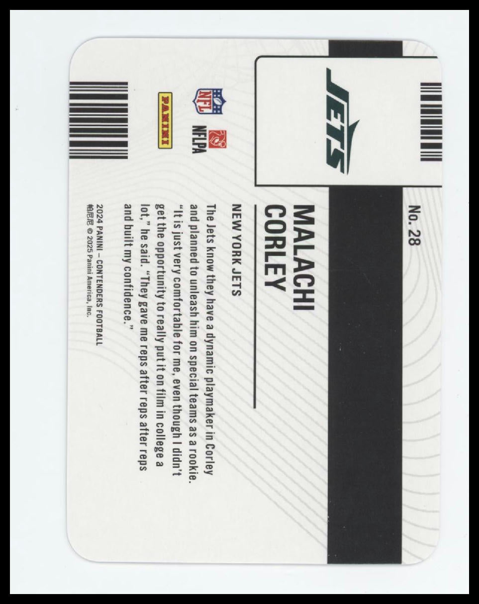 Malachi Corley 2024 Panini Contenders #28 Permit to Dominate