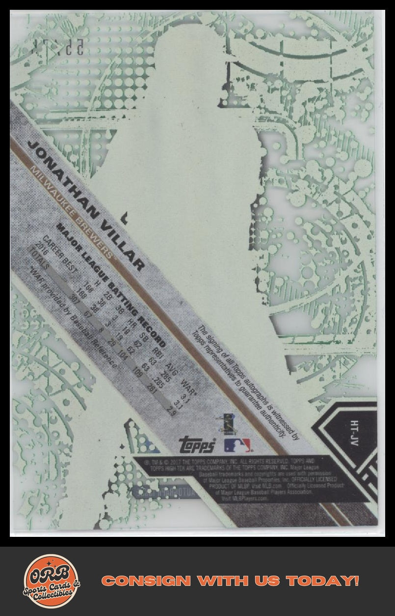 Jonathan Villar 2017 Topps High Tek High Tek Autographs Green Rainbow #/75