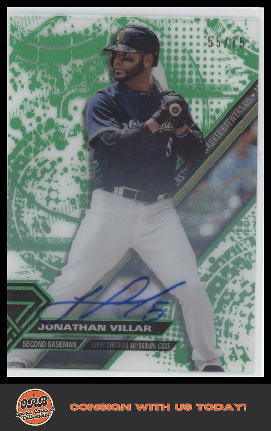 Jonathan Villar 2017 Topps High Tek High Tek Autographs Green Rainbow #/75