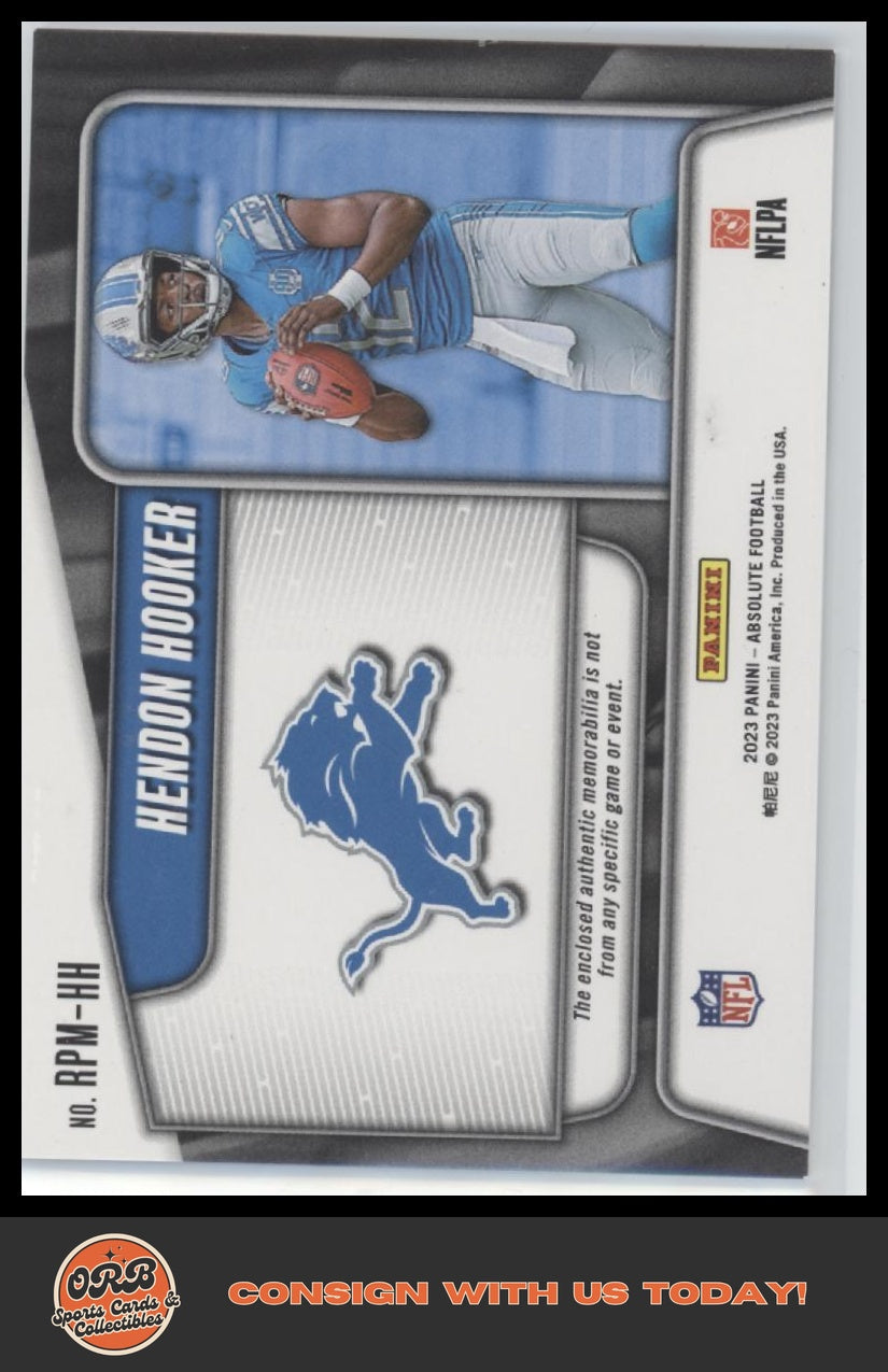 Hendon Hooker 2023 Panini Absolute #RPM-HH Rookie Premiere Materials #/399