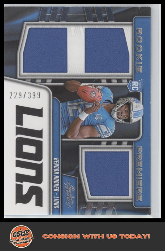 Hendon Hooker 2023 Panini Absolute #RPM-HH Rookie Premiere Materials #/399