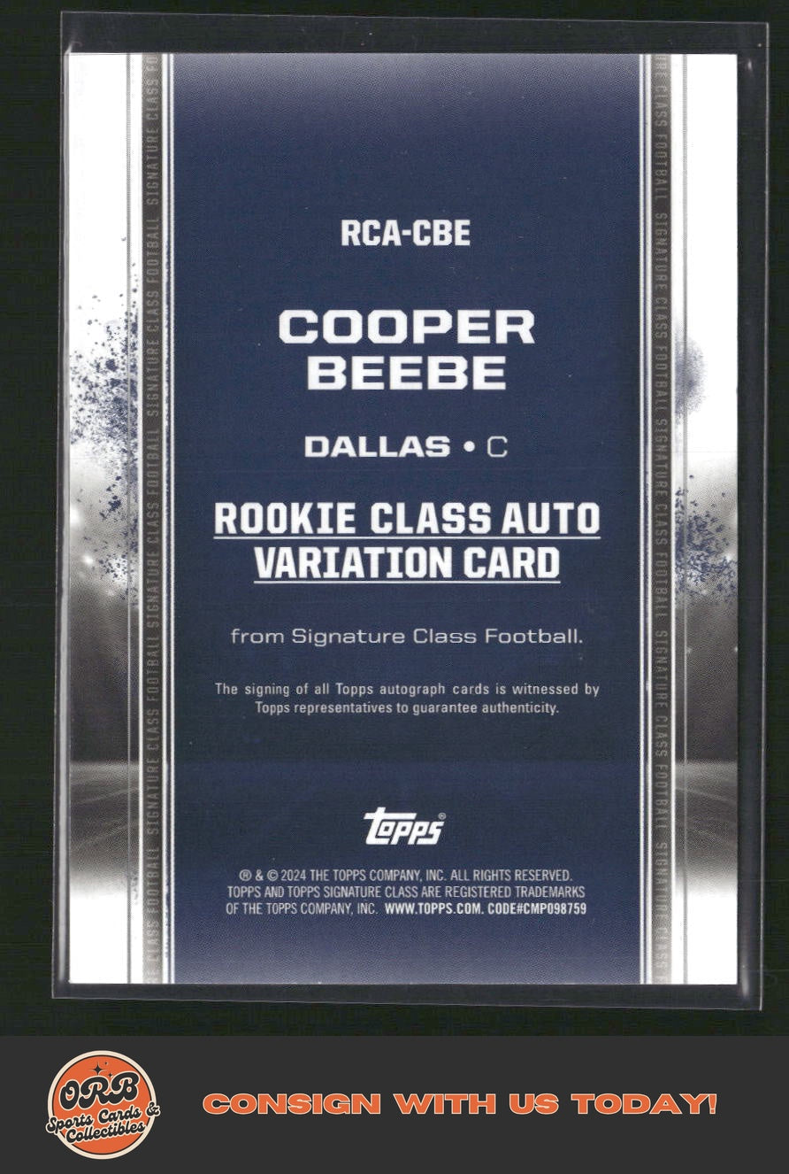 Cooper Beebe 2024 Topps Signature Class #98