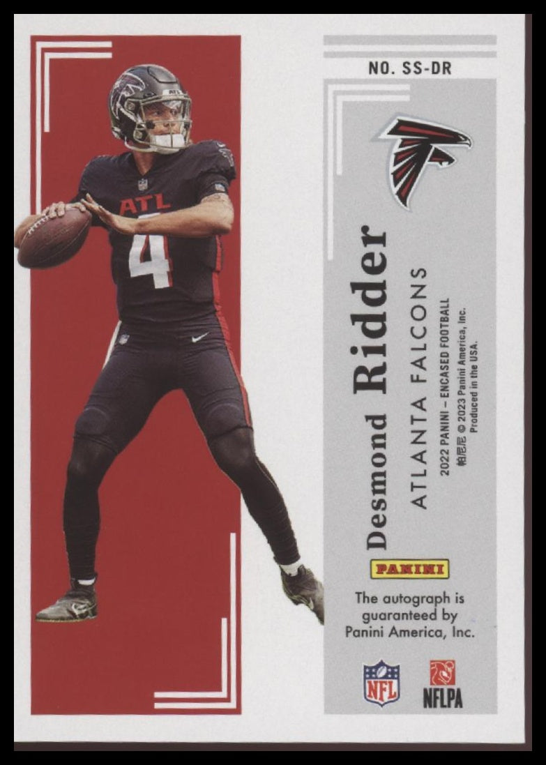 Desmond Ridder 2022 Panini Encased #SS-DR Scripted Signatures Sapphire #/50