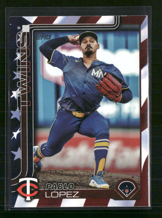 Pablo López 2025 Topps #662 Red White and Blue #/76