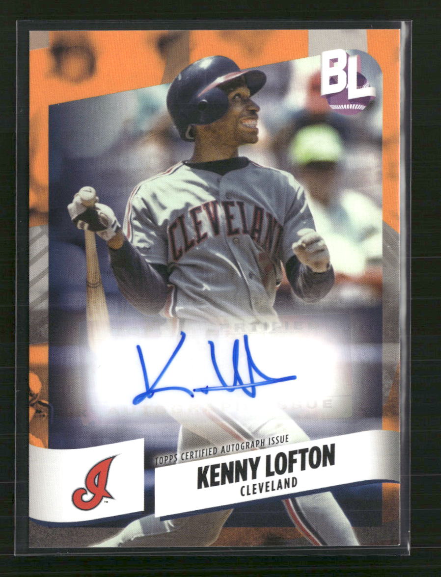 Kenny Lofton 2024 Topps Big League #BEO-KL Base Electric Orange Autographs