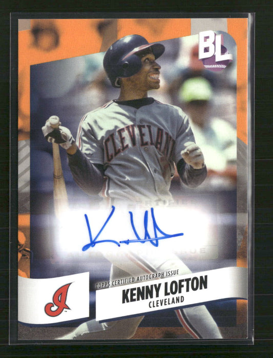 Kenny Lofton 2024 Topps Big League #BEO-KL Base Electric Orange Autographs