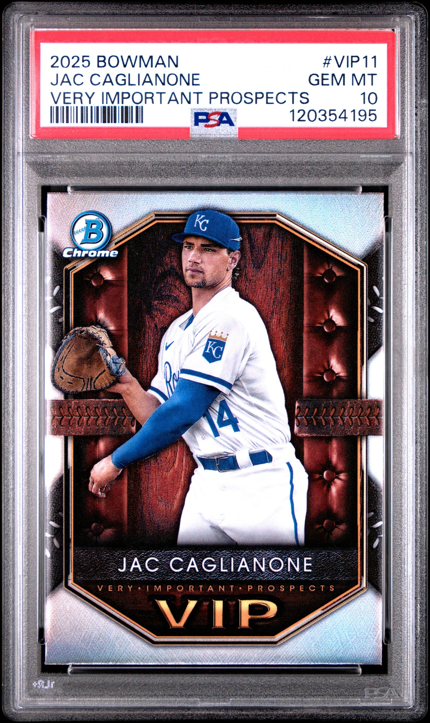Graded 2025 Topps Bowman Jac Caglianone #VIP11 Very Important Prospects Rookie RC Baseball Card PSA 10 Gem Mint - Sport Cards