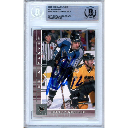 Patrick Marleau San Jose Sharks Signed 2001-02 BAP Memorabilia Card Beckett Auth Auto