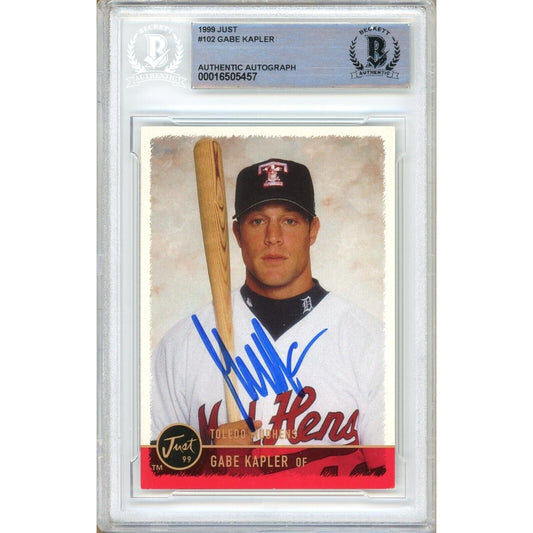 1999 Just Minors #102 — Gabe Kapler Detroit Tigers Autographed Trading Card — Beckett Authentication