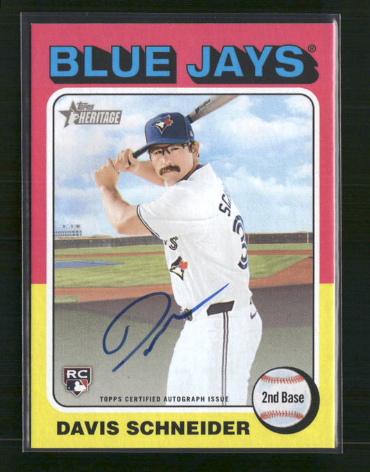 Davis Schneider 2024 Topps Heritage #ROADS Real One Autographs (High Number)