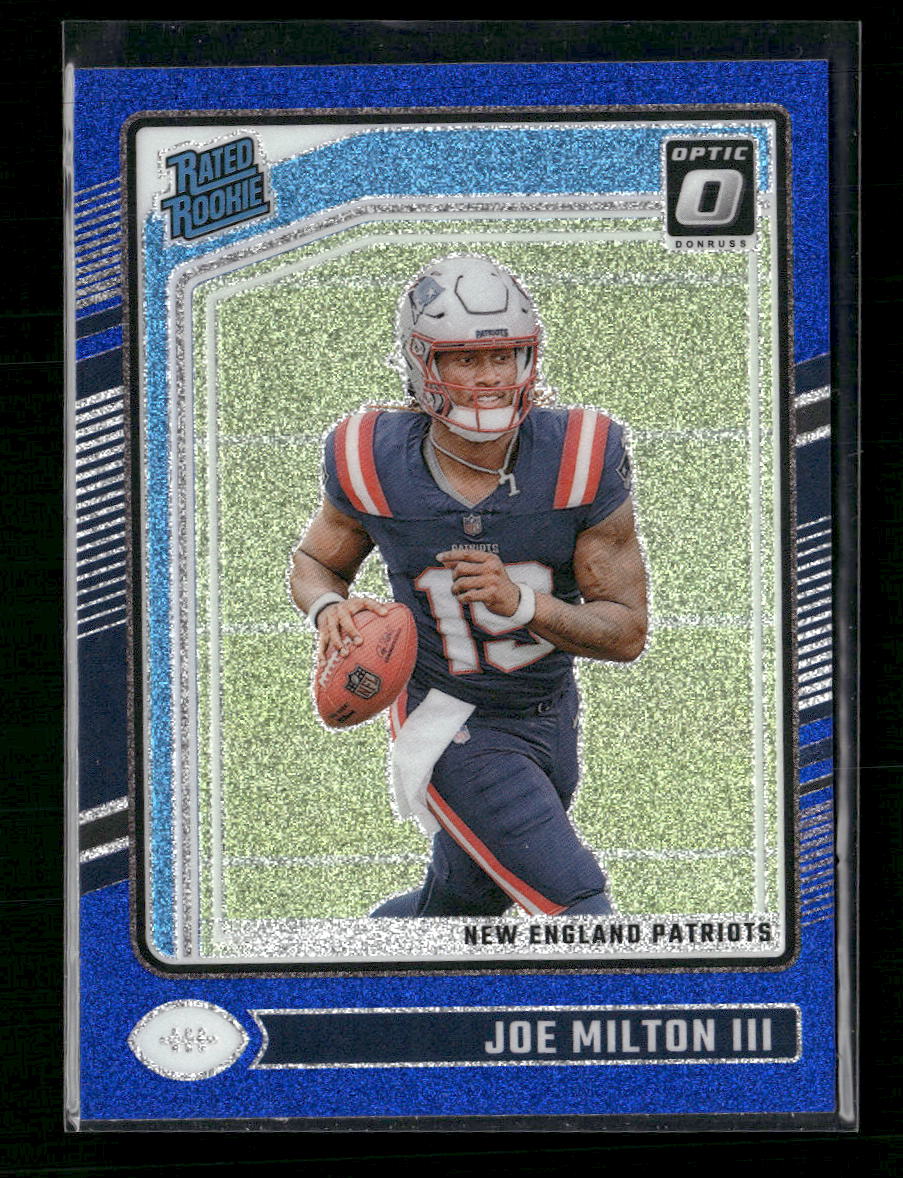 Joe Milton III New England Patriots #255 Blue Glitter