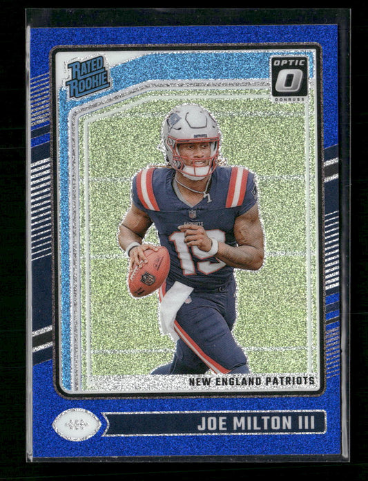 Joe Milton III New England Patriots #255 Blue Glitter