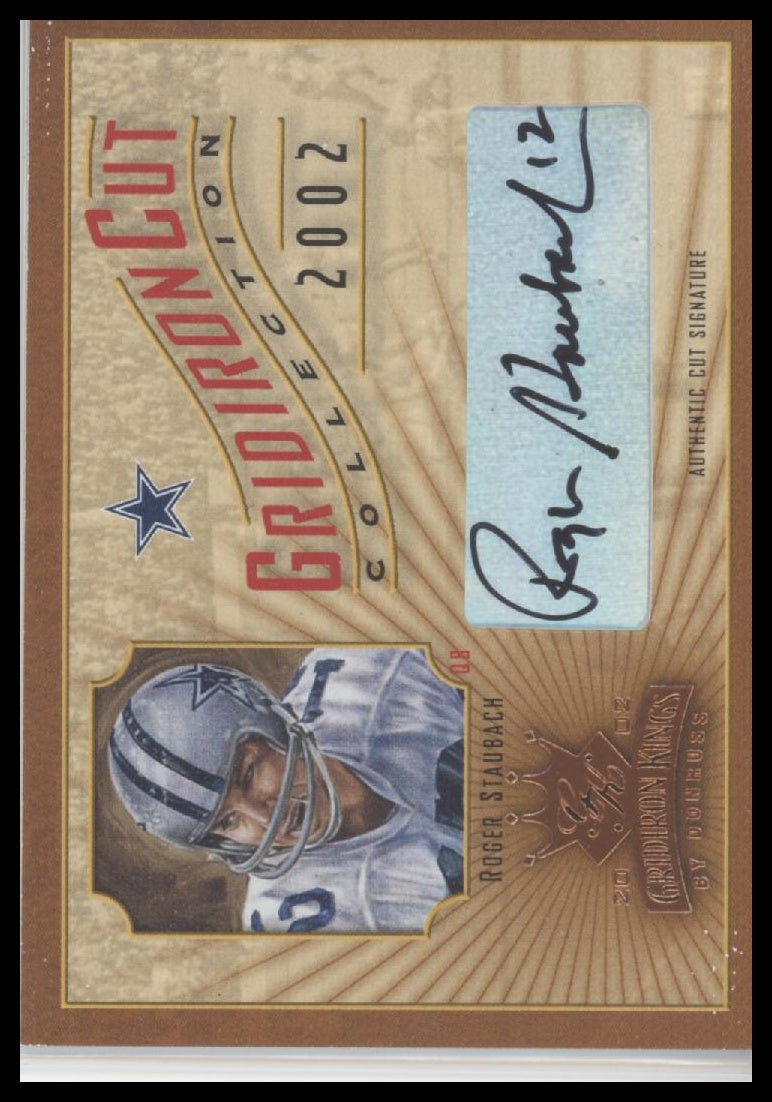 Roger Staubach 2002 Donruss Gridiron Kings #GC-18 Gridiron Cut Collection #/83 - Sport Cards