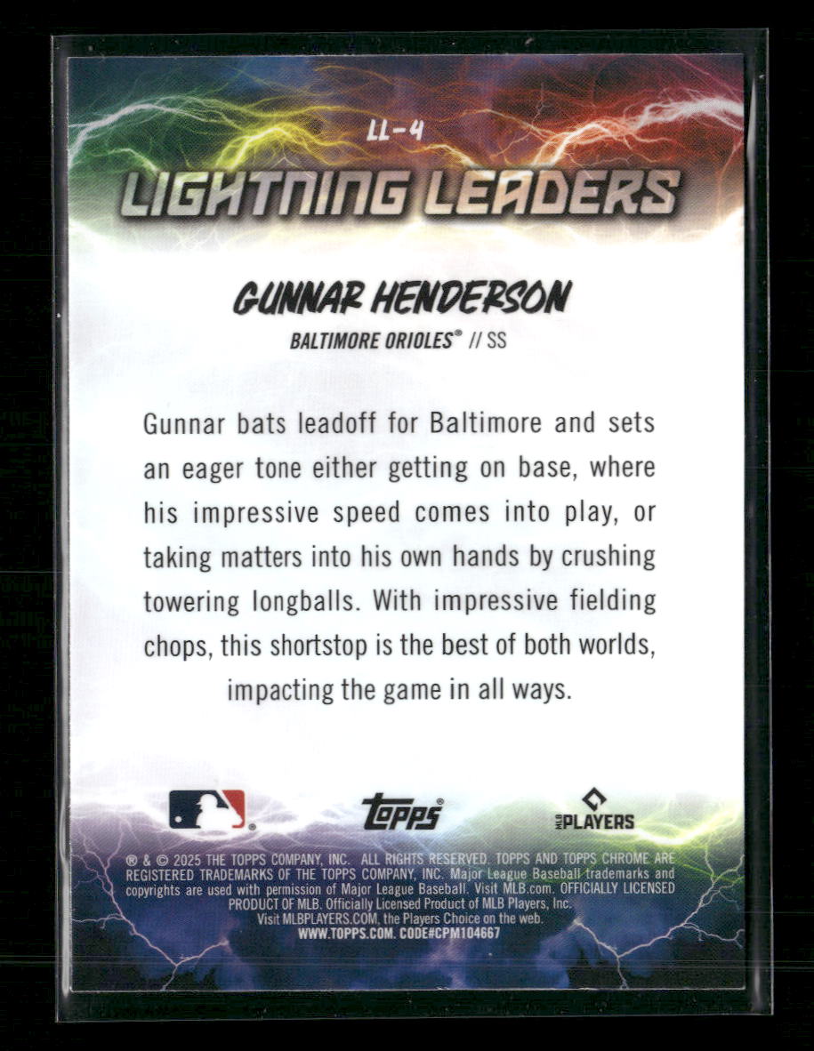 Gunnar Henderson 2025 Topps Chrome #LL-4 Lightning Leaders