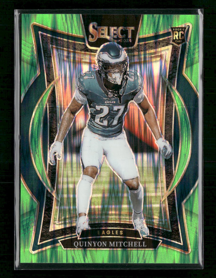 Quinyon Mitchell 2024 Panini Select #55 Neon Green Prizm Shock #/599