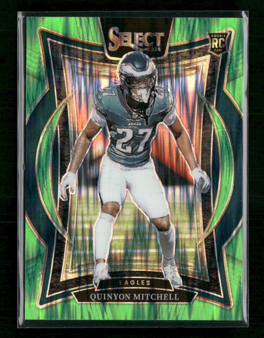 Quinyon Mitchell 2024 Panini Select #55 Neon Green Prizm Shock #/599