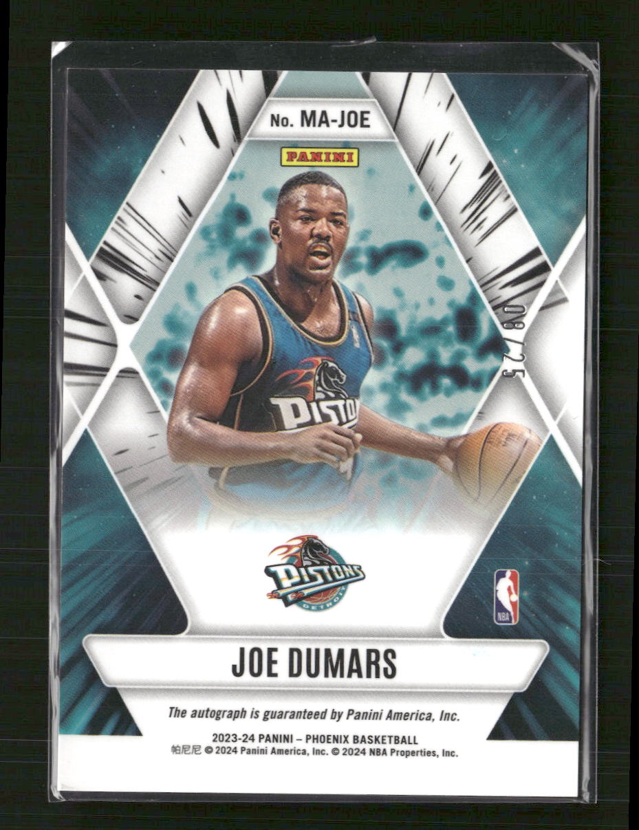 Joe Dumars 2023-24 Panini Phoenix #MA-JOE Mythical Autographs Blue #/25