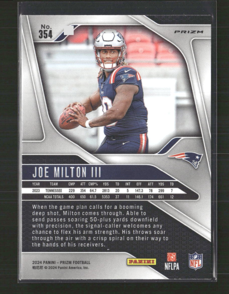 Joe Milton III 2024 Panini Prizm #354