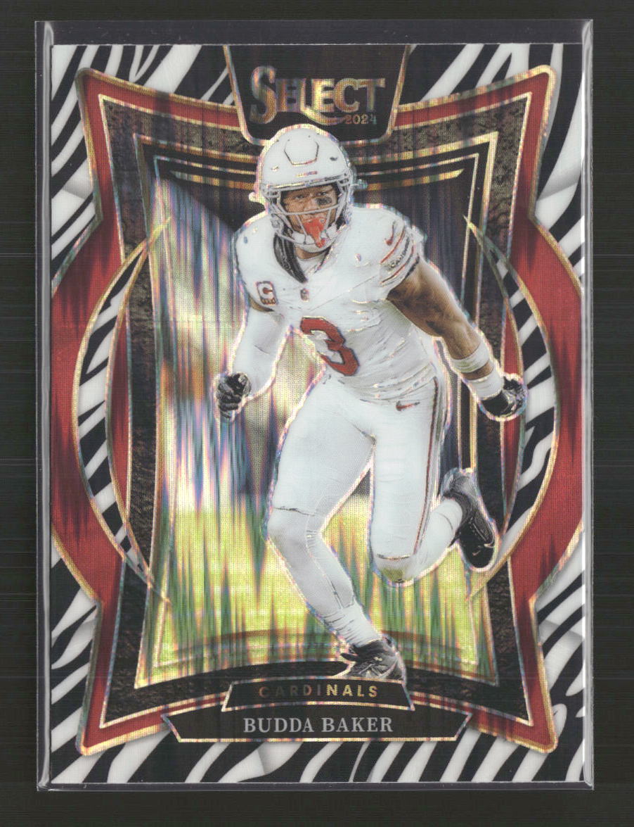 Budda Baker 2024 Panini Select #14 Zebra Prizm