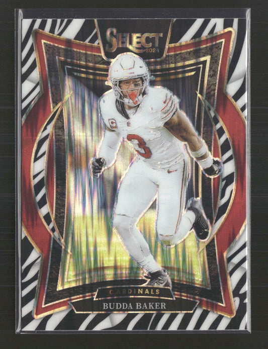 Budda Baker 2024 Panini Select #14 Zebra Prizm