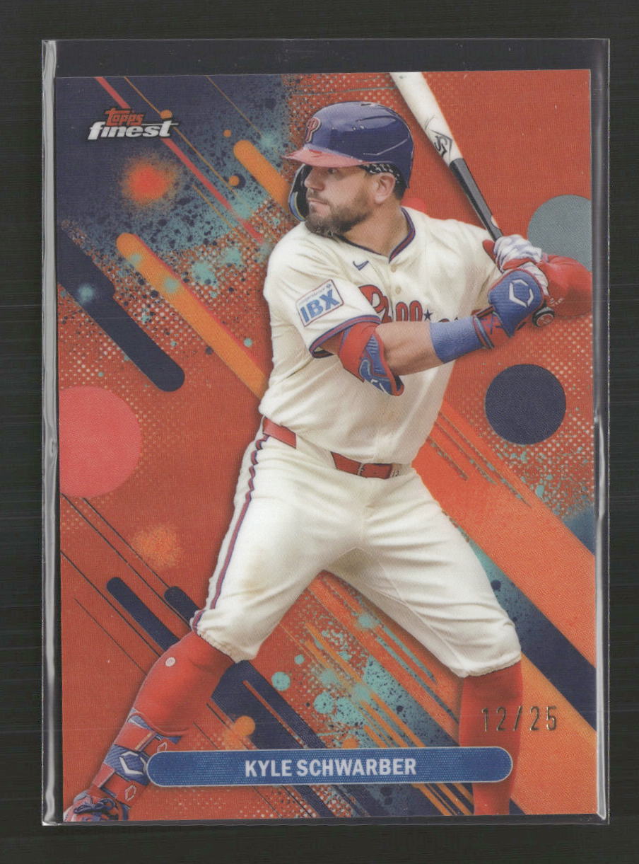 2025 Topps Finest Kyle Schwarber Orange /25