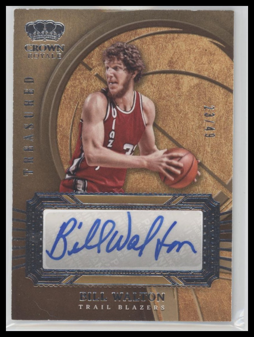 Bill Walton 2023-24 Panini Crown Royale #TA-WAL Treasured Autographs #/49